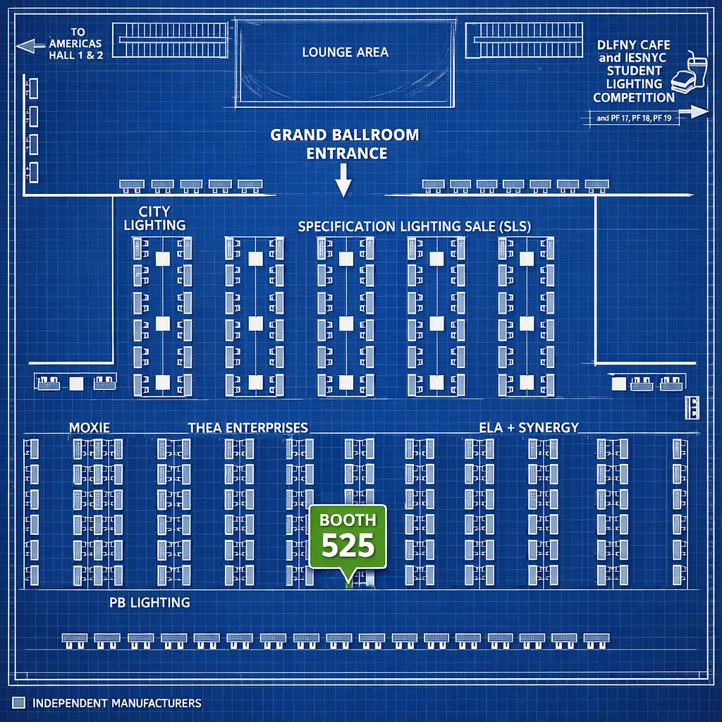 LEDucation floor plan and location of Westgate Mfg Booth 525 in the Grand Ballroom