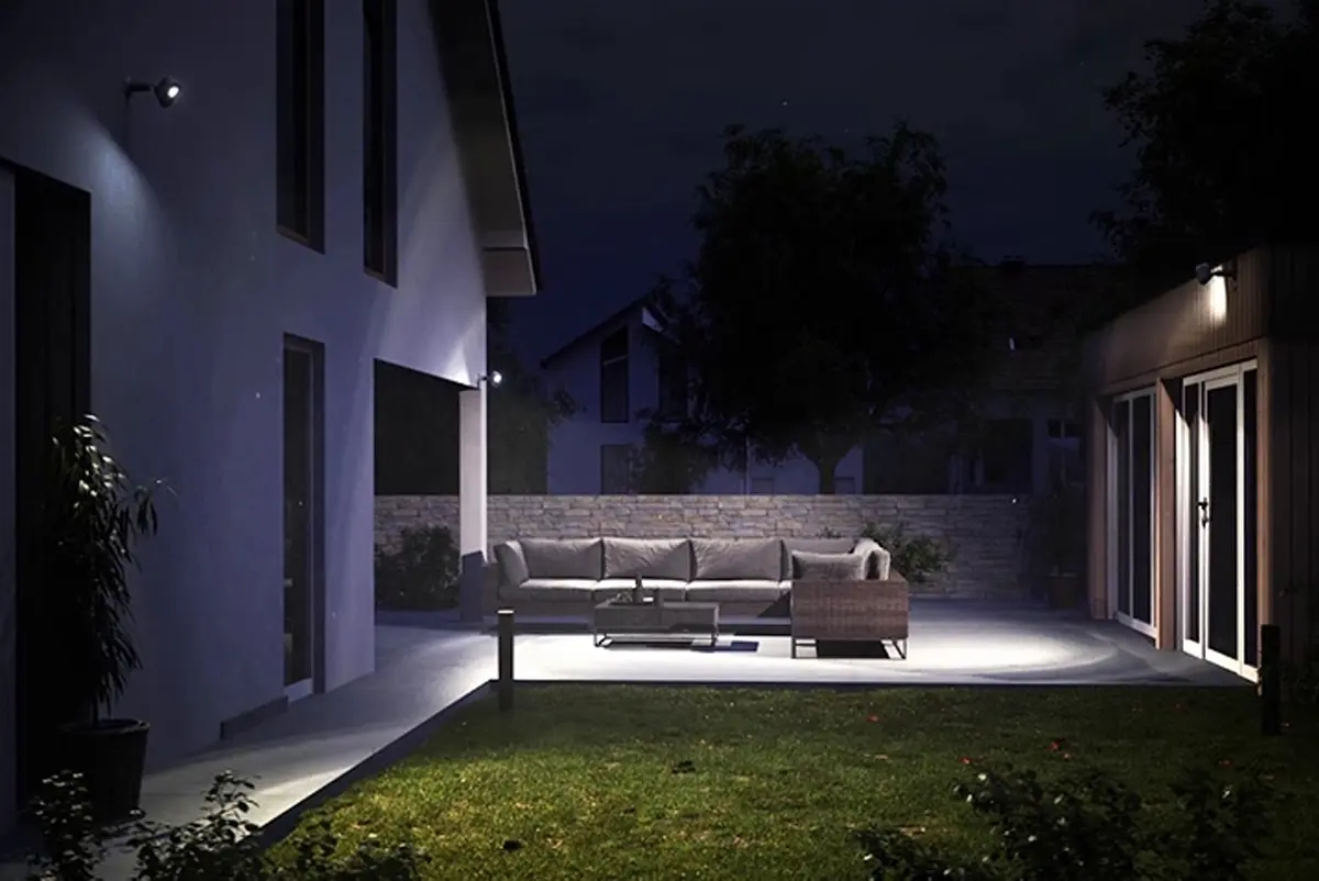 Outdoor lighting of a home improves security and remove outdoor dark areas
